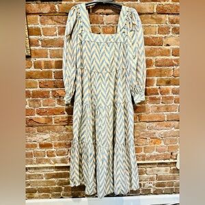 ULLA JOHNSON Georgina dress. Cotton sateen, convertible sleeves, size 2